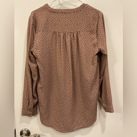 Adrianna Papell Beige Patterned Blouse - Picture 3 of 4